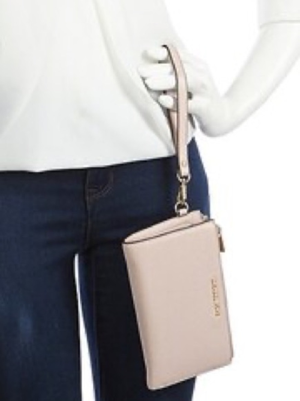 New With Tags! Michael Kors Adele Double Zip Gold Tone Wristlet Wallet Soft Pink - Picture 5 of 5